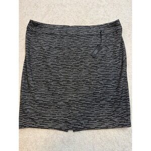 Lane Bryant Black White Textured Ponte Knit Pencil Skirt Plus Size 22 NWT